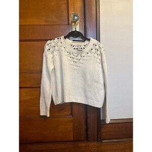 Cream Sweater - hinge size small